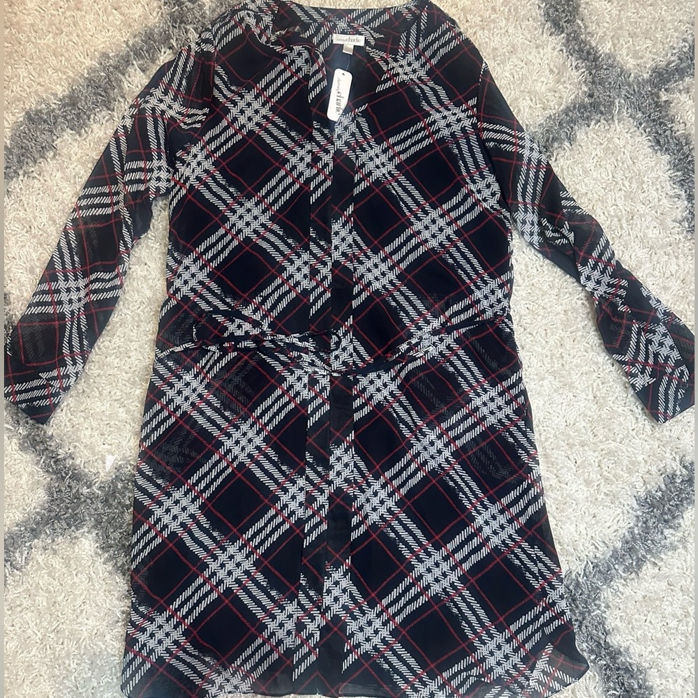 NWT Charming Charlie Women's black red and white dress size medium